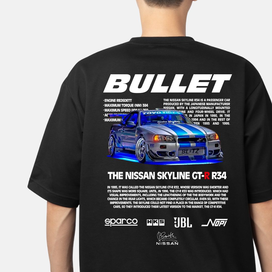 Camiseta “BULLET” – Nissan Skyline GT-R R34
