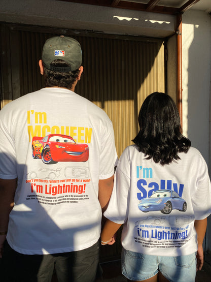 Camisetas en Parejas- Cars: Rayo McQueen & Sally