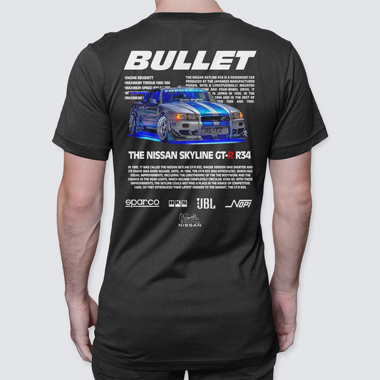 Camiseta “BULLET” – Nissan Skyline GT-R R34